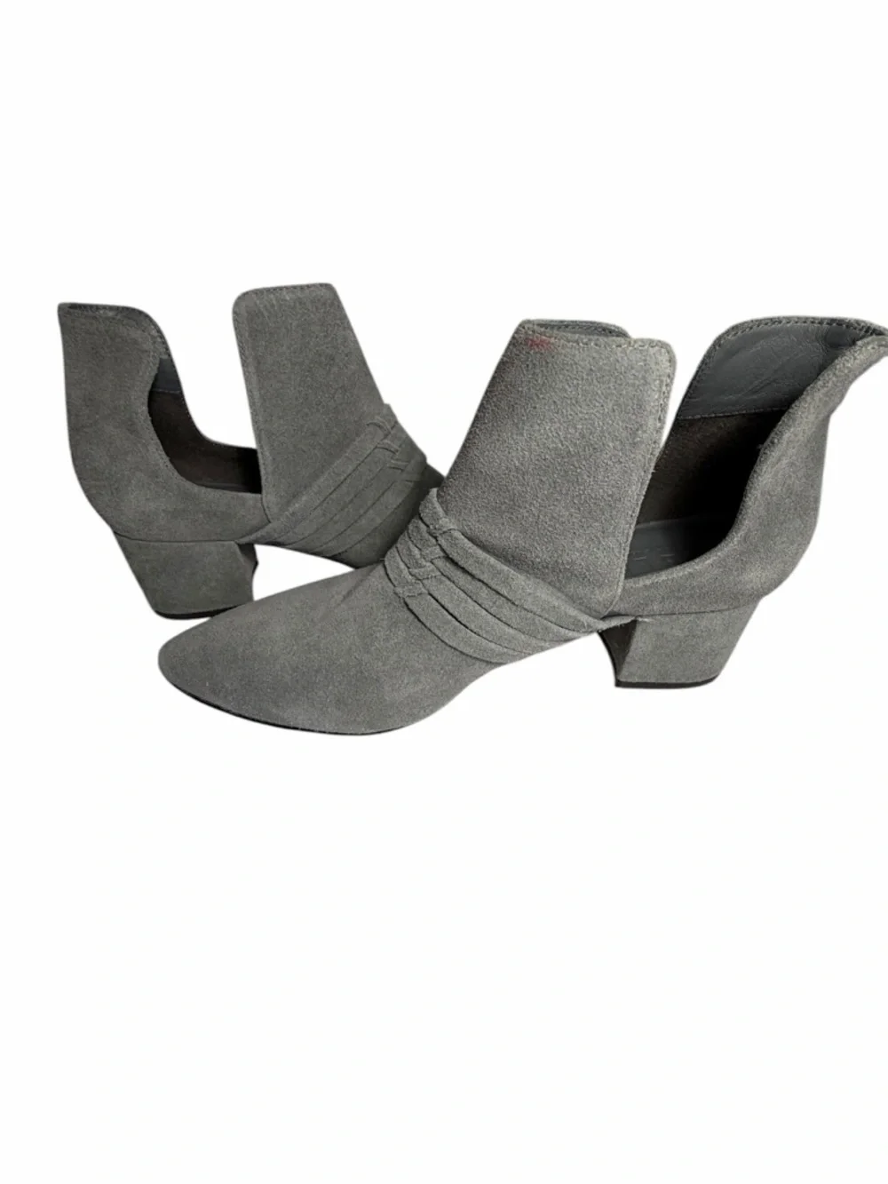 ABLE Gray Suede Cutout Ankle Boots - Women's 8